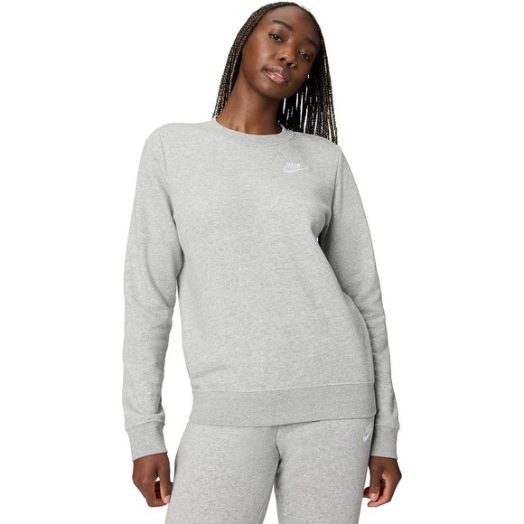 Nike Tops - Nike Sportswear Club Fleece Crewneck Sweatshirt Grey DQ5473-063 Womens XS